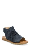 Miz Mooz Flaire Scrunch Leather Sandal In Black