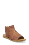 Miz Mooz Flaire Scrunch Leather Sandal In Brandy