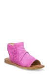 Miz Mooz Flaire Scrunch Leather Sandal In Fuchsia