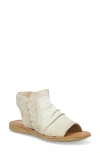 Miz Mooz Flaire Scrunch Leather Sandal In Linen