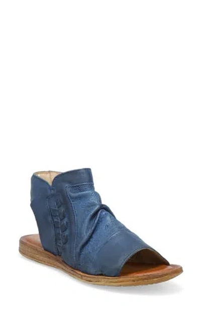 Miz Mooz Flaire Scrunch Leather Sandal In River