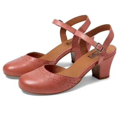 Miz Mooz Fredi Pump Women's B Azelea Leather Ankle Strap Block Heel Htat1107 In Brown