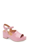 Miz Mooz Gaia Block Heel Sandal In Pink Patent