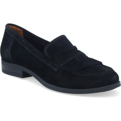 Miz Mooz Ilona Penny Loafer In Black Suede