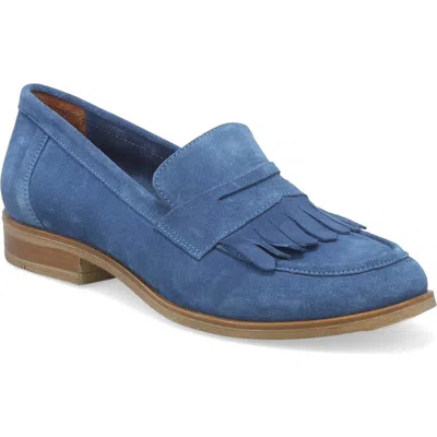 Miz Mooz Ilona Penny Loafer In Denim Suede