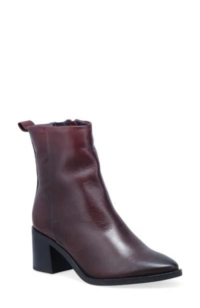 Miz Mooz Jessica Block Heel Bootie In Burgundy