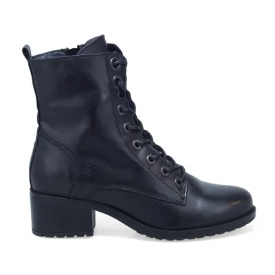 Miz Mooz Juke Lace-up Combat Boot In Blue