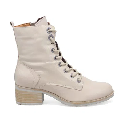 Miz Mooz Juke Lace-up Combat Boot In White