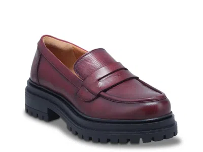 Miz Mooz Legendary Platform Loafer In Burgundy