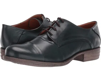 Miz Mooz Letty Oxfords Women's Us 10 Black Leather Low Top Dress Shoes Rhs3912