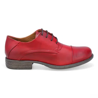 Miz Mooz Letty Wide Oxfords In Red