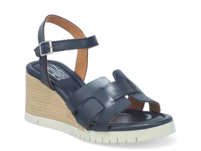 Miz Mooz Mackenzie Wedge Sandal In Blue