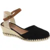 Miz Mooz Malena Womens Suede Slingback Wedge Sandals In Black