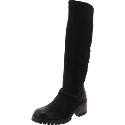 Miz Mooz Mayer Womens Suede Stacked Heel Knee-high Boots