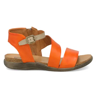Miz Mooz Meadow Buckle Sandal In Orange