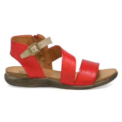 Miz Mooz Meadow Buckle Sandal In Red