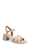 Miz Mooz Oakley Block Heel Sandal In Cream