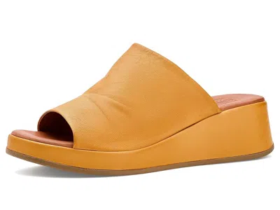 Miz Mooz Patsey Platform Wedge Slide Sandal In Yellow