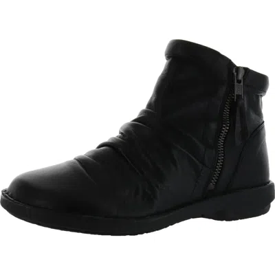 Miz Mooz Pleasant Womens Leather Slouchy Ankle Boots In Black