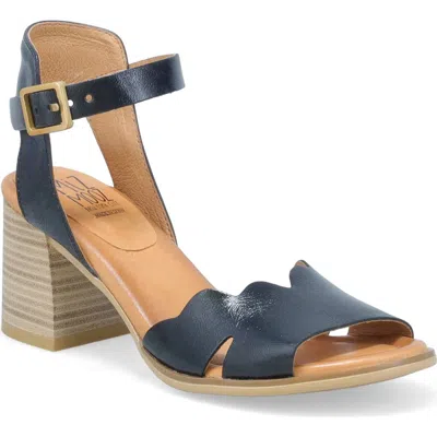 Miz Mooz Reena Block Heel Sandal In Blue