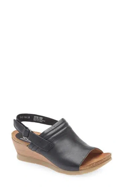 Miz Mooz Sabina Wedge Sandal In Black
