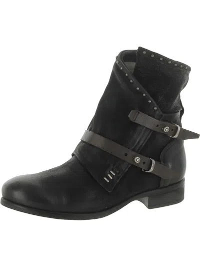 Miz Mooz Sambuca Womens Leather Laceless Ankle Boots In Black