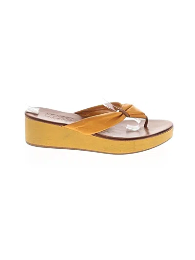 Pre-owned Miz Mooz Sandals In Yellow