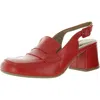Miz Mooz Satire Womens Solid Leather Block Heels In Red