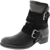 Miz Mooz Slater Womens Buckle Leather Ankle Boots In Black