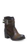 Miz Mooz Stellar Dual Buckle Bootie In Brown