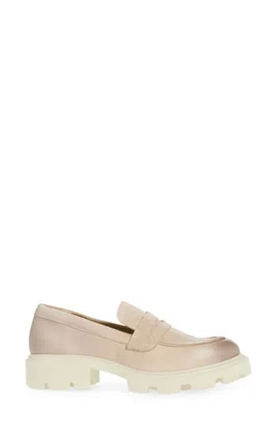 Miz Mooz Torin Platform Penny Loafer In Cream