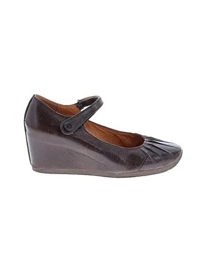 Pre-owned Miz Mooz Wedges In Brown