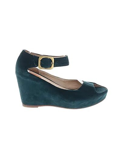 Pre-owned Miz Mooz Wedges In Teal