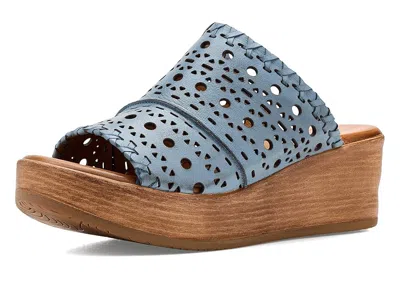 Miz Mooz Wesley Wedge Sandals In Blue