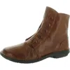 Miz Mooz Womens Distressed Leather Ankle Boots In Brown