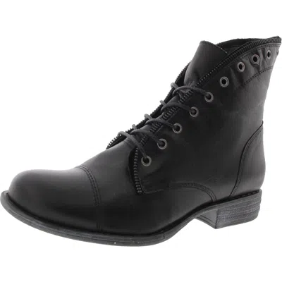 Miz Mooz Womens Lace-up Leather Ankle Boots In Black