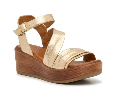 Miz Mooz Wynn Wedge Sandal In Gold