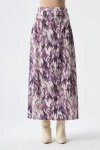 Mizalle Ellipse Pattern Satin Skirt In Patterned