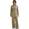 Mizalle Light Weight Cinch Waist Tunic In Green