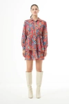 Mizalle Long Sleeve Flowy Mini Dress In Pattern