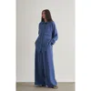 Mizalle Wide-leg Pants In Blue