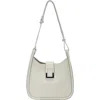 Miztique D-ring Buckle Hobo Shoulder Bag In White