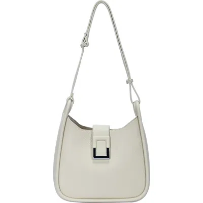 Miztique D-ring Buckle Hobo Shoulder Bag In White