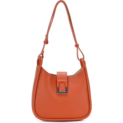 Miztique D-ring Buckle Hobo Shoulder Bag In Orange