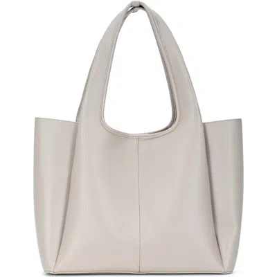 Miztique Faux Leather Tote In Beige