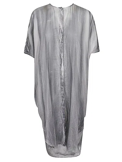 Mizuiro Cotton Long Shirt In Gray