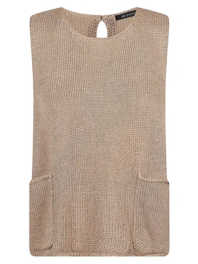 Mizuiro Cotton Vest In Sand