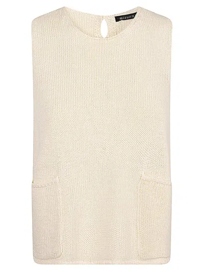 Mizuiro Cotton Vest In Neutral