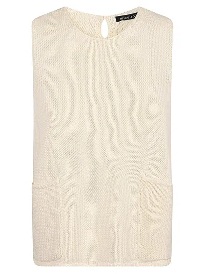 Mizuiro Cotton Vest In White
