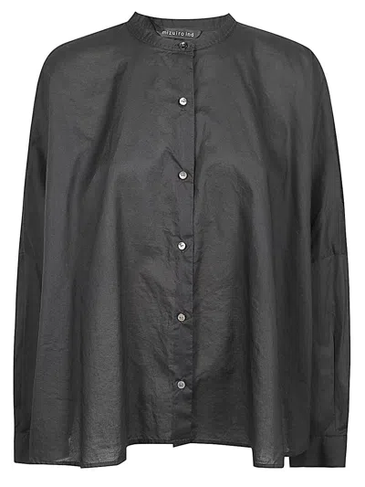 Mizuiro Embroidered Cotton Shirt In Black